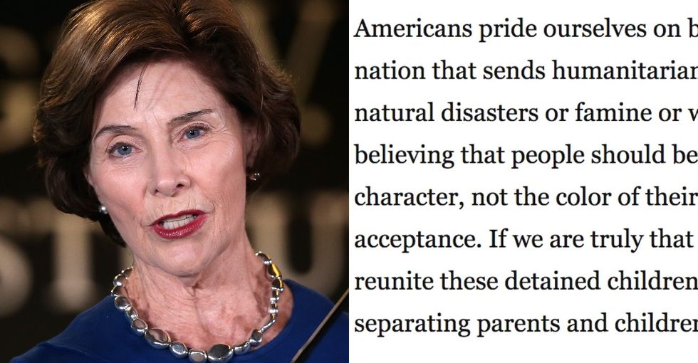 Families are being ripped apart at the border. Laura Bush is calling for action.