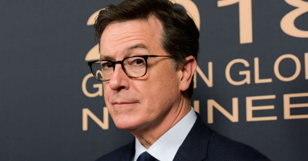 Stephen Colbert didn’t hold back after his boss was accused of sexual assault.