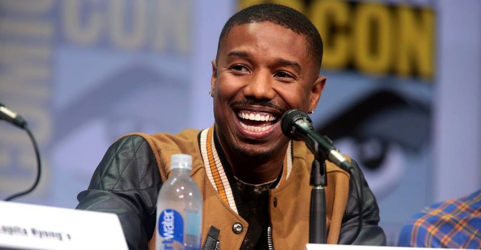 A dateless teen took a Michael B. Jordan cutout to prom and his response was awesome.