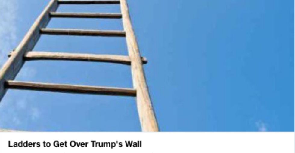 A GoFundMe has raised millions for the wall. Another will fund 'ladders' to get over it.