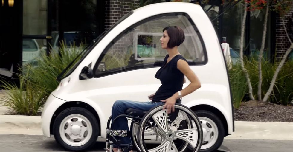 At first, it looks like a smart car. Open the hatch, and it becomes a holy-crap-that's-genius car.