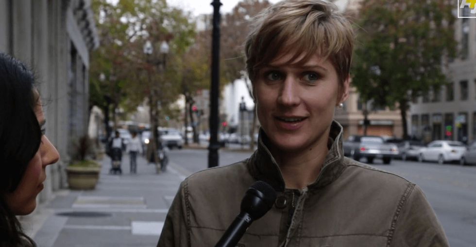 A reporter walks up and asks her about being white. You've gotta hear her answer.