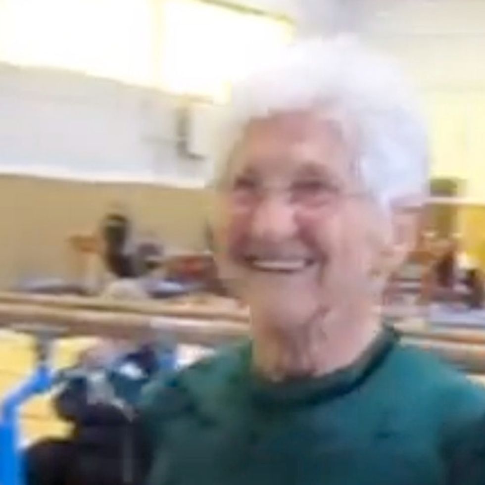 Why’s The 86-Year-Old Wearing A Leotard? Oh, You Know, Because She’s An Awesome Gymnast.