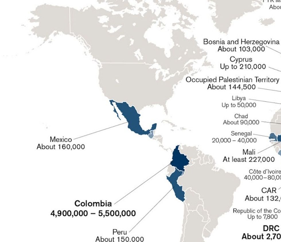 Map: the unbelievable number of people without a home to go back to.