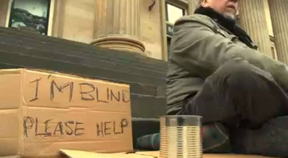 If You Had A Chance To Help A Blind Man, Would You Do It Like This?
