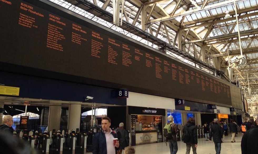 This looks like a regular departures board — until you look closely.