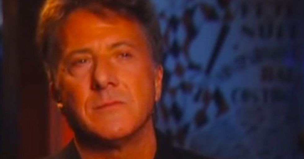 Dustin Hoffman breaks down crying explaining something that every woman sadly already experienced.