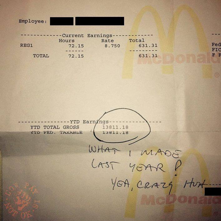 Here’s A Paycheck For A McDonald’s Worker. And Here's My Jaw Dropping ...