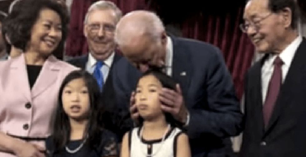 Why men touch women's bodies without asking — men like Joe Biden and John Travolta.