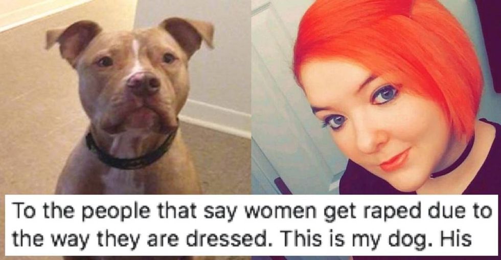 Woman uses photo of her dog to perfectly shut down the myth that rape is a woman's fault