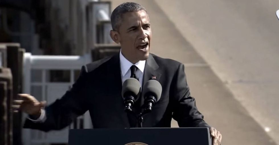 There's something powerful about hearing the first black president say these words in Selma.