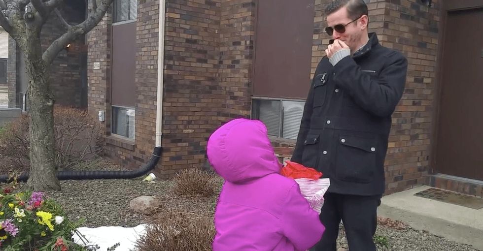 A colorblind man explains what it was like seeing the color of his kids' eyes for the first time.