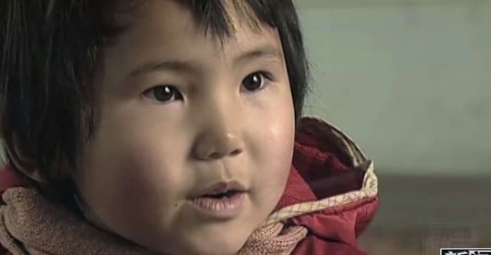 She asks the little girl 3 questions about her life. Her answers are pretty devastating.