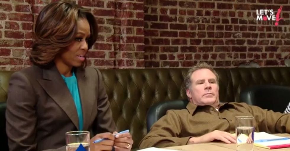 Michelle Obama And Will Ferrell Talk To Kids About Food And Play. It Gets Pretty Cute Pretty Fast.