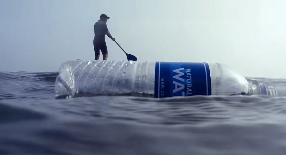 A plastic bottle finds its way home, but its original owner is not so happy to see it.