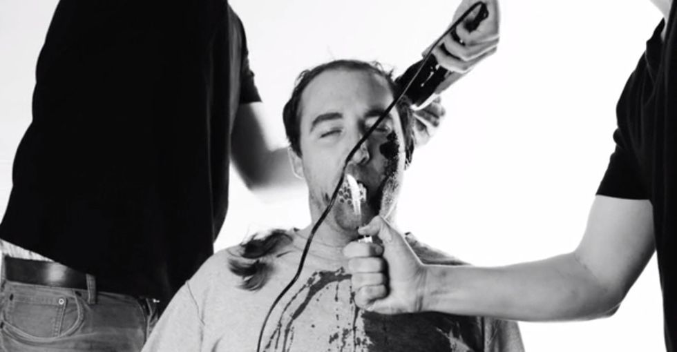A Man Gets Slapped, Stuffed With Cigarettes, Forcefully Shaved, And Taped Up — All To Make A Point