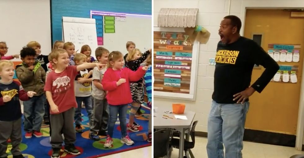 These kindergarteners surprised their school's deaf custodian by signing the entire 'Happy Birthday' song.