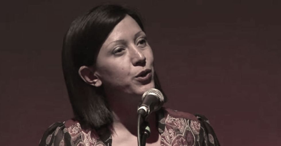 A reporter accused her of teaching hate to children. Her reply is angry. And haunting. And perfect.