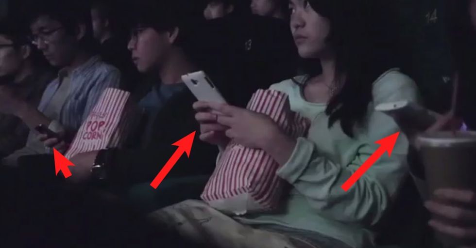 A movie theater got its audience to use their phones so it could teach them a lesson
