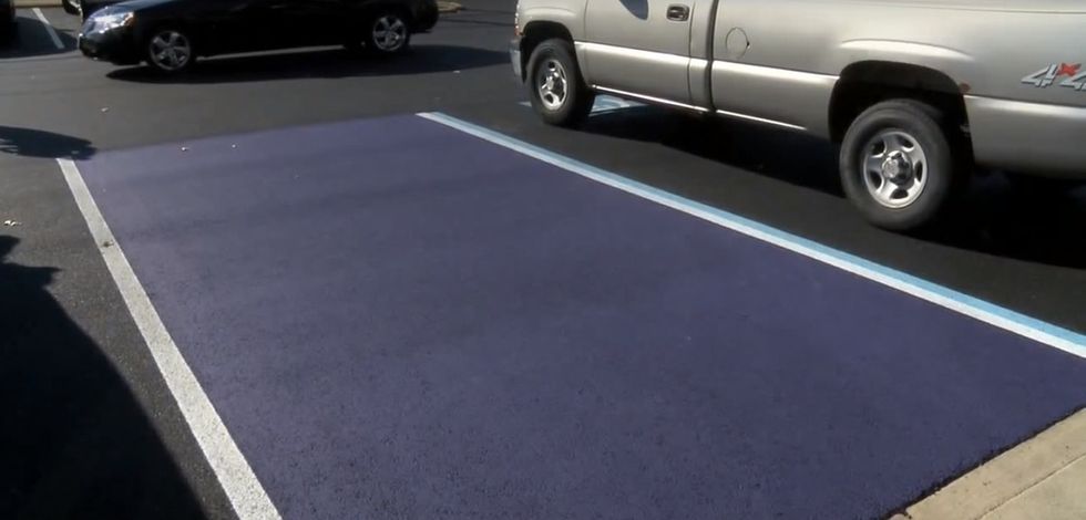 Purple parking spots show how a small gesture can make a heartfelt impact on our vets.