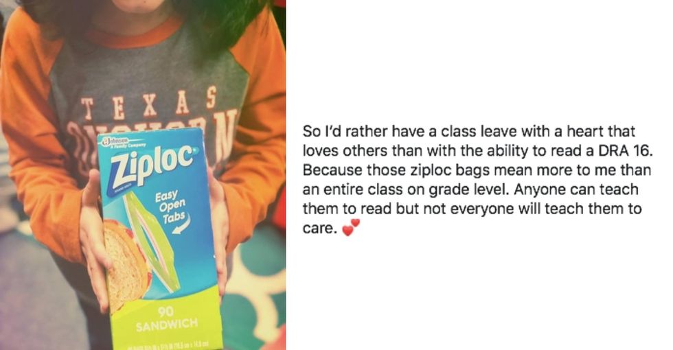 This teacher says kids' hearts are more important than their reading level. Right on.