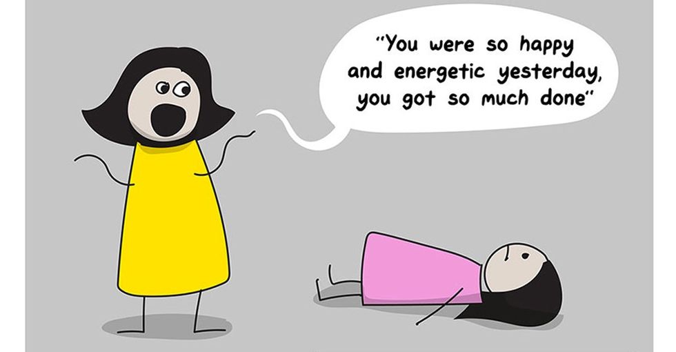 A comic that accurately sums up depression and anxiety — and the uphill battle of living with them