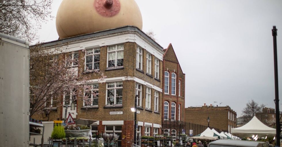 Here's why giant, inflatable boobs are popping up all over England. -  Upworthy