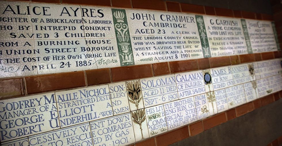 This obscure London memorial is filled with heart-wrenching tales of everyday heroism.