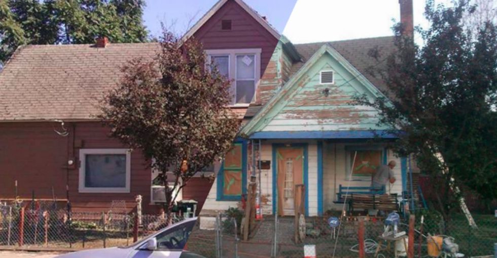 A man asks online for volunteers to repaint an elder neighbor's home. He gets over 6,000 responses.