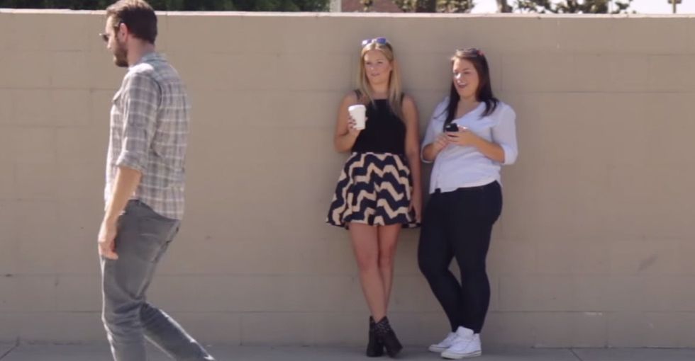 A Woman Asks A Random Dude Whether His Bulge Is Real To Show How Ridiculous Some Men's Behavior Is