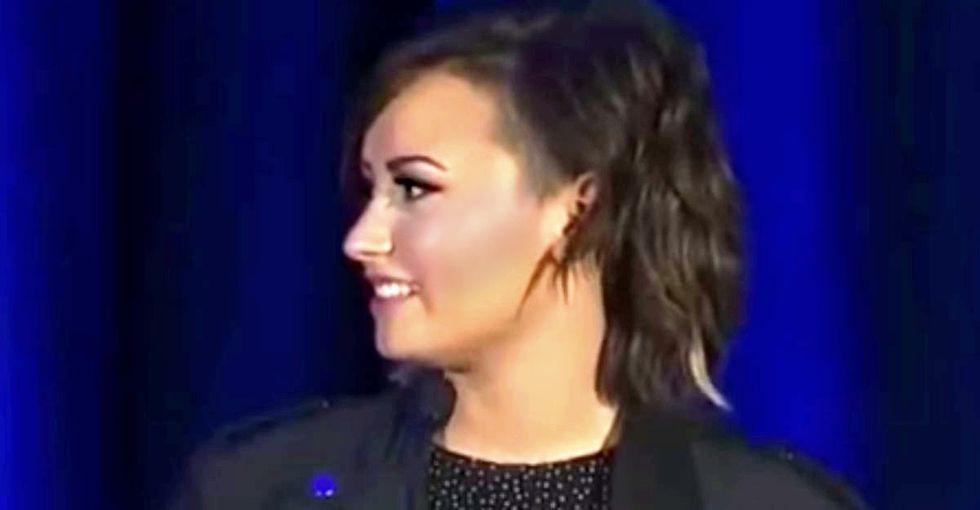 Listen to Demi Lovato's speech about mental illness.
