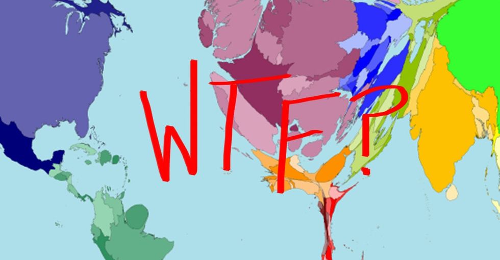 A map of the world that'll make you do *at least* a quadruple take.