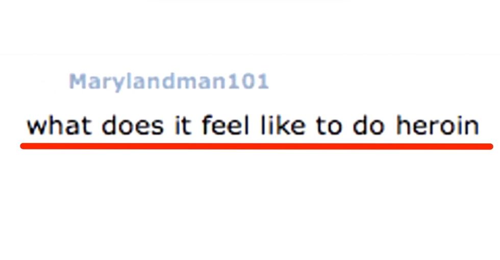 The answer to this question is the most effective anti-drug message I've heard.