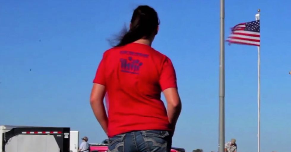 A Frightening Bully Tried To Mess With One Young Farmer, But She's Not Havin' It