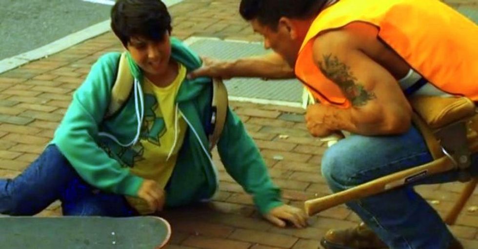It Takes 5 Minutes, But What Happens To The Construction Worker? Total Karma.