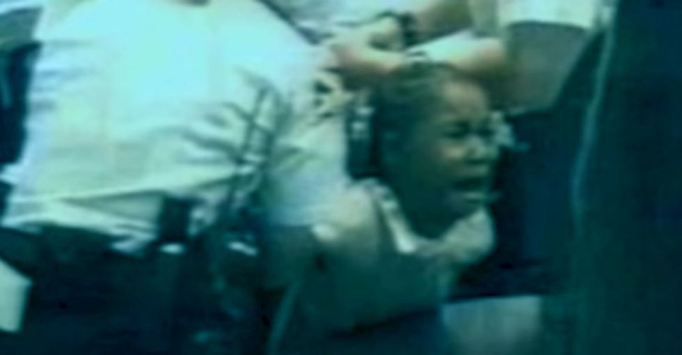 She was at school. Her water bottle exploded. They thought it was a weapon.