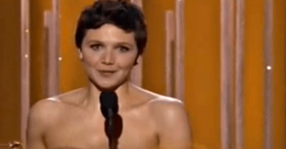 One of the best parts of the Golden Globes was Maggie Gyllenhaal's speech about women's roles.