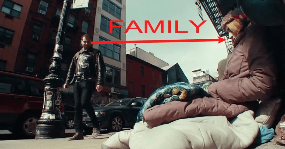 Watch them completely ignore their family and get a lesson about being homeless.