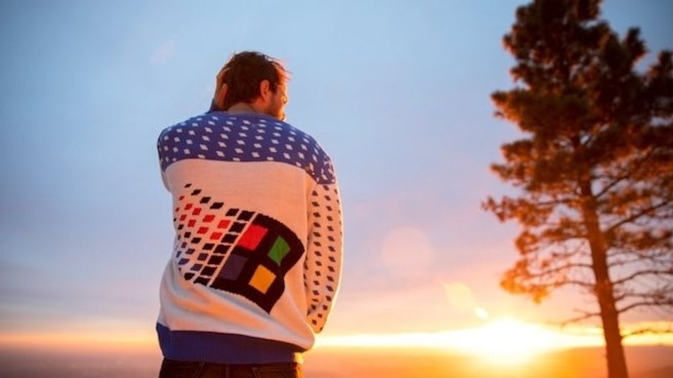 People are going to great lengths to get one of these Windows 95 ugly Christmas sweaters.