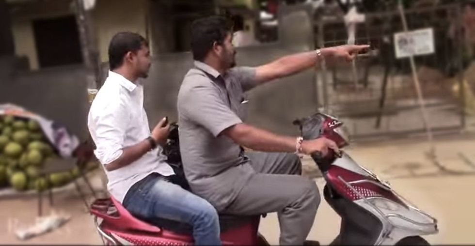 In this city of 10 million, much of the water supply is controlled by dudes on motorcycles.