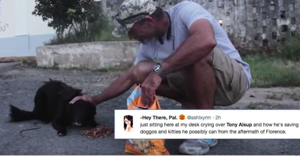 'Modern-day Noah’ going viral after risking his life to save over 60 animals from Hurricane Florence.