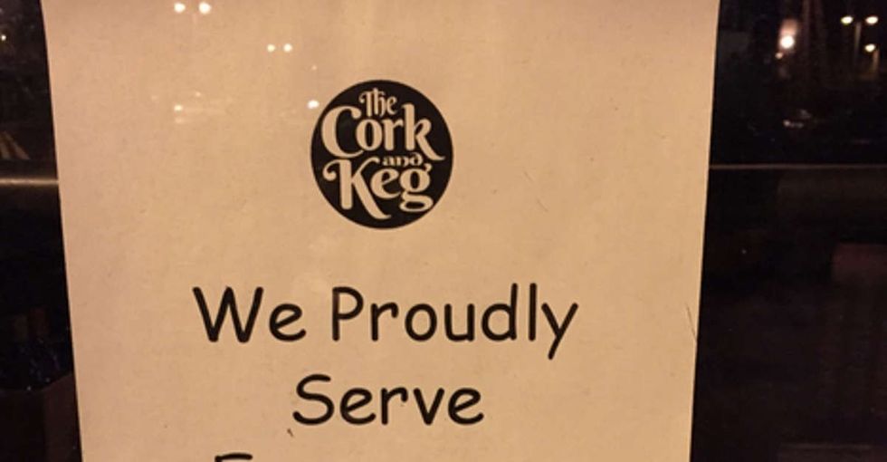 After Arkansas passed a law that could allow anti-LGBTQ discrimination, he posted a hilarious sign.