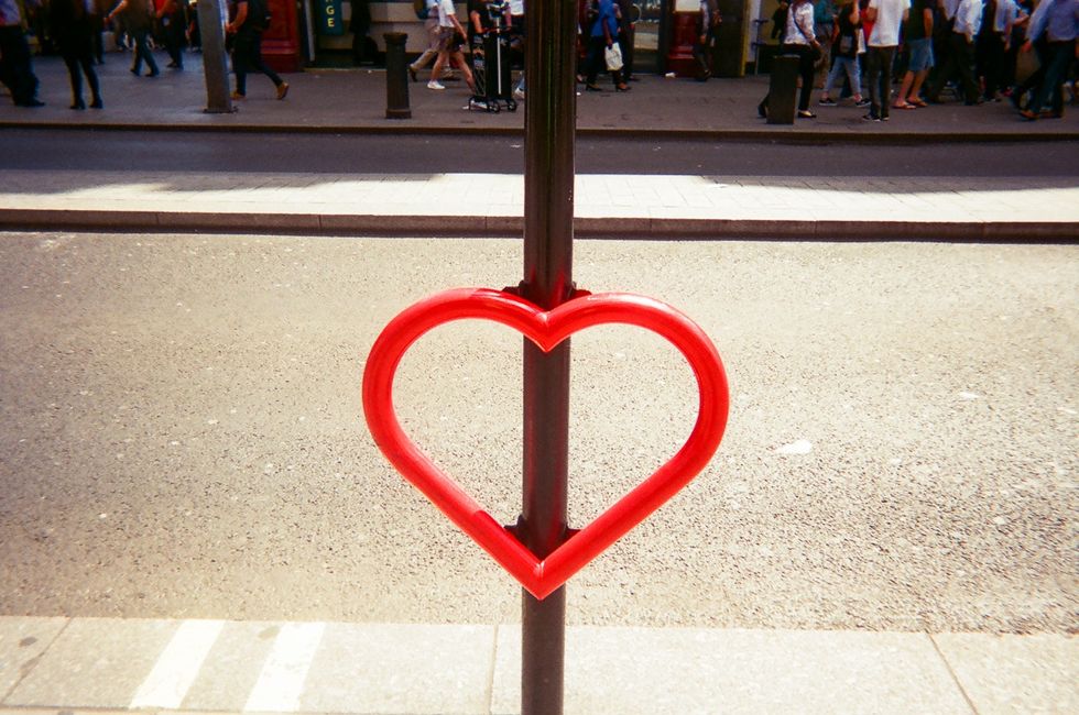 bike rack, photography, hearts, charity