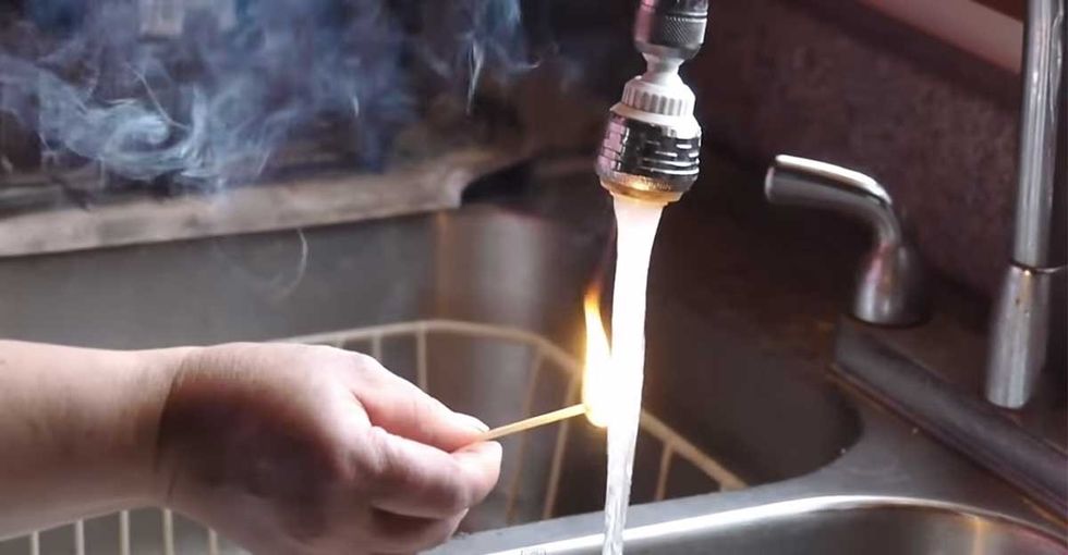 The consequences of fracking revealed in a simple kitchen test. Holy smokes.