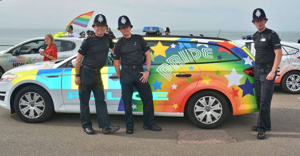 These cops responded perfectly when they were slammed for painting a car for LGBTQ Pride.