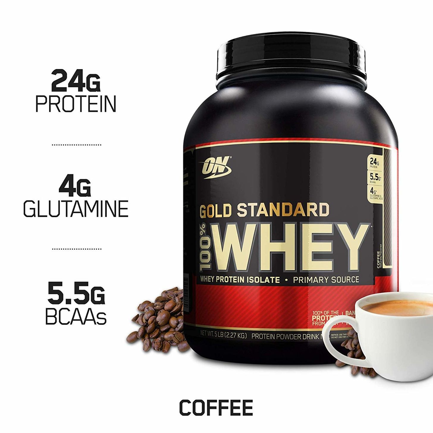 Optimum Nutrition Gold Standard 100% Whey - Coffee (5 lbs)