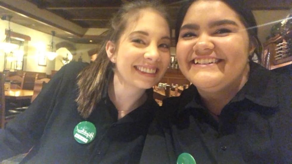 My BFF, Lela, and I at Olive Garden