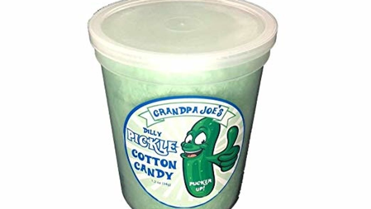 Dill pickle-flavored cotton candy is a thing so pucker up