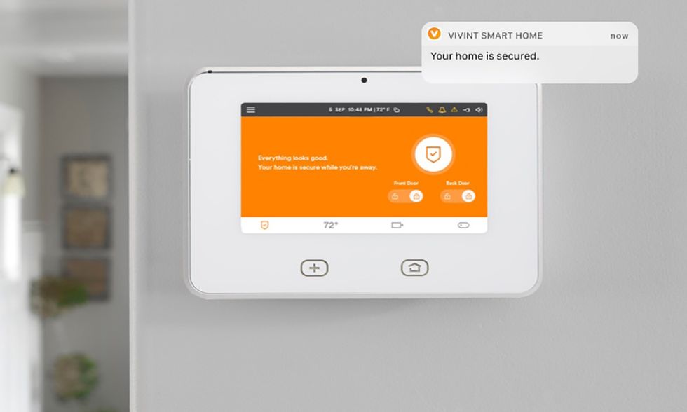 A photo of the Vivint smart home security panel which can monitor not just cameras, but sensors and other smart details too