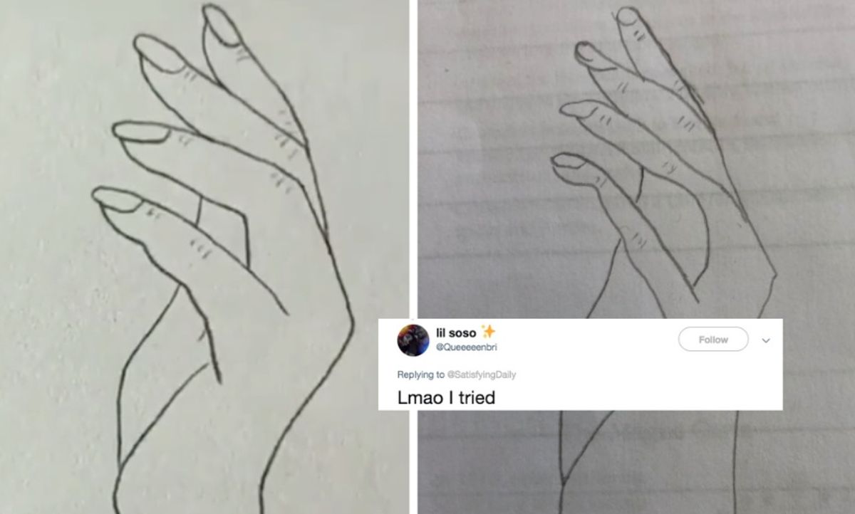 This Viral Video Of A Simple Way To Draw A Woman's Hand Is Proving Way More Difficult To Duplicate Than People Realized